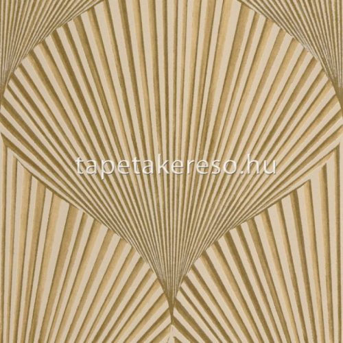 Casadeco BABYLONE vinyl, vlies anyagú barna színű 3d, geometriai, leveles modern, natural tapéta