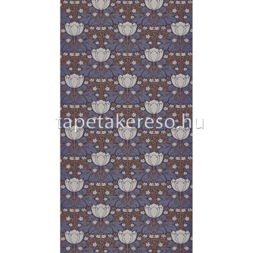 Casadeco BELLE EPOQUE vlies anyagú kék, ezüst, bronz színű virágos modern tapéta