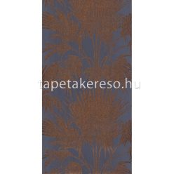   Casadeco BELLE EPOQUE vlies anyagú kék, bronz színű leveles modern tapéta