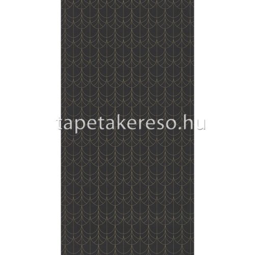 Casadeco BELLE EPOQUE vlies anyagú fekete, arany színű art deco modern tapéta