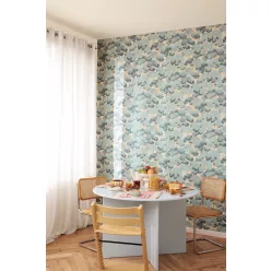   Caselio BALADE vlies anyagú, beige, barna, kék színű, fás, Modern tapéta