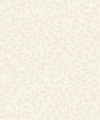 Caselio BALADE vlies anyagú fehér, beige, gyöngyház színű leveles Modern tapéta