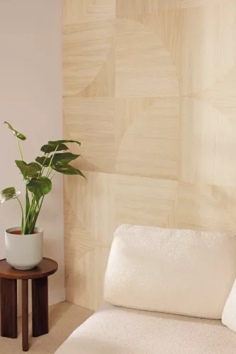 Caselio BALADE vlies anyagú barna színű famintás, geometriai Modern panel
