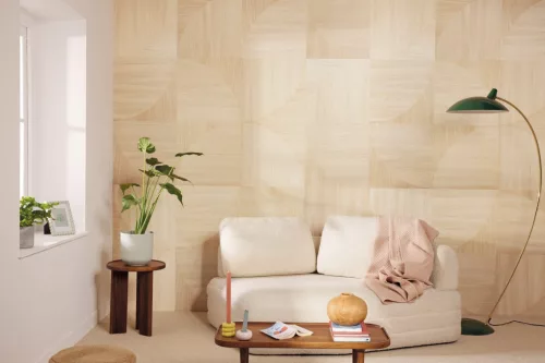 Caselio BALADE vlies anyagú barna színű famintás, geometriai Modern panel