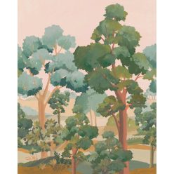   Caselio BALADE vlies anyagú beige, zöld, barna, terrakotta színű fás Modern panel