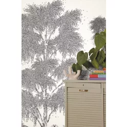   Caselio BALADE vlies anyagú fehér, fekete színű rajz, fás Modern panel