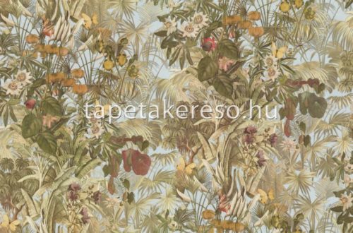 Emiliana Parati Blumarine 5 vinyl, vlies anyagú kék, zöld, sárga, piros színű virágos, leveles, pillangós modern tapéta