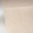 Caselio Borneo vlies, vinyl anyagú, beige színű, leveles, Modern tapéta