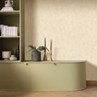 Caselio Borneo vlies, vinyl anyagú, beige színű, leveles, Modern tapéta