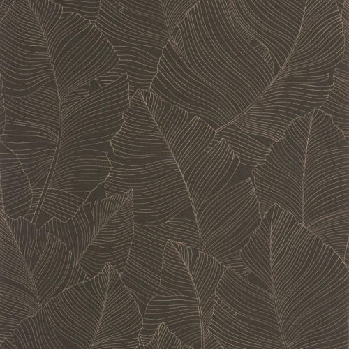 Caselio Borneo vlies, vinyl anyagú, szürke, beige színű, leveles, Modern tapéta