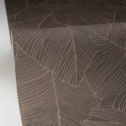   Caselio Borneo vlies, vinyl anyagú, szürke, beige színű, leveles, Modern tapéta