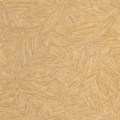 Caselio Borneo vlies, vinyl anyagú, barna színű, leveles, Modern tapéta