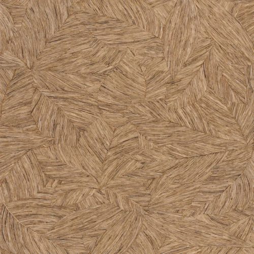 Caselio Borneo vlies, vinyl anyagú, barna színű, leveles, Modern tapéta