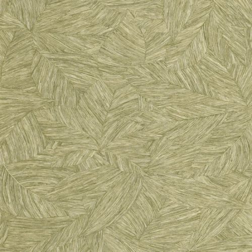 Caselio Borneo vlies, vinyl anyagú, zöld színű, leveles, Modern tapéta