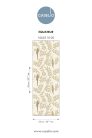 Caselio Borneo vlies, vinyl anyagú, fehér, barna színű, madaras, leveles, Modern tapéta
