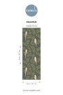 Caselio Borneo vlies, vinyl anyagú, zöld, barna színű, madaras, leveles, Modern tapéta