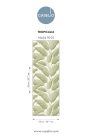 Caselio Borneo vlies, vinyl anyagú, zöld, fehér színű, leveles, Modern tapéta