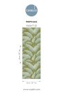 Caselio Borneo vlies, vinyl anyagú, zöld színű, leveles, Modern tapéta