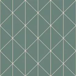  Boras Graphics vlies anyagú, zöld, arany színű, geometriai, Modern tapéta