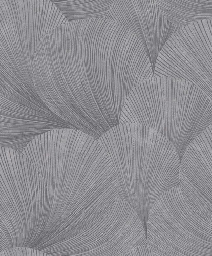 Boras Graphics vlies anyagú, szürke színű, geometriai, leveles, Modern tapéta