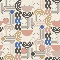   Boras Graphics vlies anyagú, fekete, fehér, kék, rózsaszín színű, geometriai, Modern tapéta