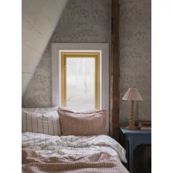   Boras Nordic Folk vlies anyagú, szürke, barna színű, virágos, leveles, Modern tapéta