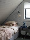 Boras Nordic Folk vlies anyagú, kék, fehér színű, virágos, Modern tapéta