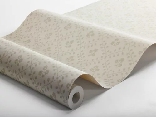 Boras Nordic Folk vlies anyagú, beige színű, virágos, Modern tapéta
