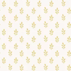   Boras Adorn vlies anyagú, beige, mustársárga színű, leveles, Romantikus tapéta