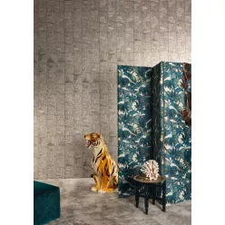   Khroma Cabinet vlies anyagú fekete, homok, beige színű geometriai modern tapéta