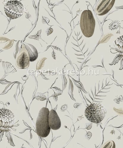 Khroma Cabinet vlies anyagú fehér, beige, barna színű növényes modern tapéta
