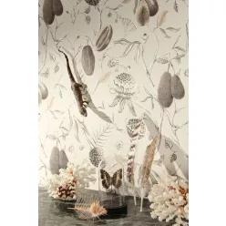   Khroma Cabinet vlies anyagú fehér, beige, barna színű növényes modern tapéta