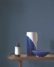 Casadeco Caractere, vlies, vinyl anyagú, arany, kék színű, egyszínű, textilhatású, Modern tapéta