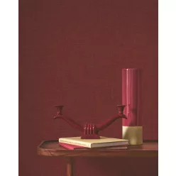   Casadeco Caractere, vlies, vinyl anyagú, bordó színű, egyszínű, textilhatású, Modern tapéta