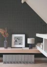 Casadeco CARNABY STREET vlies anyagú szürke, kék, arany színű kockás, textilhatású Modern tapéta