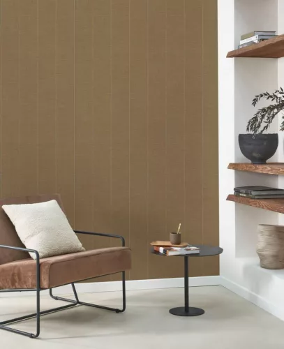 Casadeco CARNABY STREET vlies anyagú keki színű csíkos, textilhatású Modern tapéta