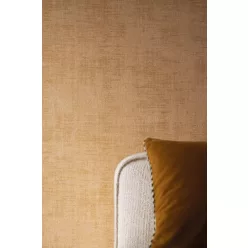   Casamance Le Velours 2 vinyl, vlies anyagú, okker színű, foltos, textilhatású, Modern tapéta
