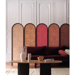   Casamance Le Velours 2 vinyl, vlies anyagú, terrakotta színű, foltos, textilhatású, Modern tapéta