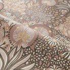 Casamance Nuit d'orient vlies anyagú, mályva, fehér, arany, barna színű, növényes, Modern tapéta