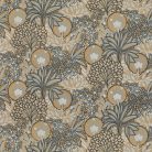 Casamance Nuit d'orient vlies anyagú, kék, türkiz, arany, fehér színű, növényes, Modern tapéta