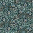 Casamance Nuit d'orient vlies anyagú, kék, türkiz, bronz színű, növényes, Modern tapéta