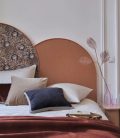 Casamance Nuit d'orient vlies anyagú, kék, beige, barna, bronz színű, növényes, Modern tapéta