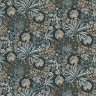 Casamance Nuit d'orient vlies anyagú, kék, barna, szürke, bronz színű, növényes, Modern tapéta