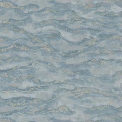   Casamance Nuit d'orient vlies anyagú, kék, arany színű, hullám, Modern tapéta