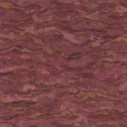   Casamance Nuit d'orient vlies anyagú, bordó, arany színű, hullám, Modern tapéta
