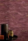 Casamance Nuit d'orient vlies anyagú, bordó, arany színű, hullám, Modern tapéta