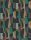 Casamance L'Atelier vinyl, vlies anyagú, zöld, fekete, kék, lila, barna, sárga színű, geometriai, Modern tapéta