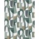 Casamance L'Atelier vinyl, vlies anyagú, fehér, zöld, barna, szürke színű, geometriai, Modern tapéta