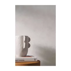   Casamance L'Atelier vinyl, vlies anyagú, szürke színű, foltos, egyszínű, textilhatású, Modern tapéta