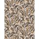Casamance L'Atelier vinyl, vlies anyagú, fekete, fehér, barna színű, absztrakt, leveles, textilhatású, Modern tapéta